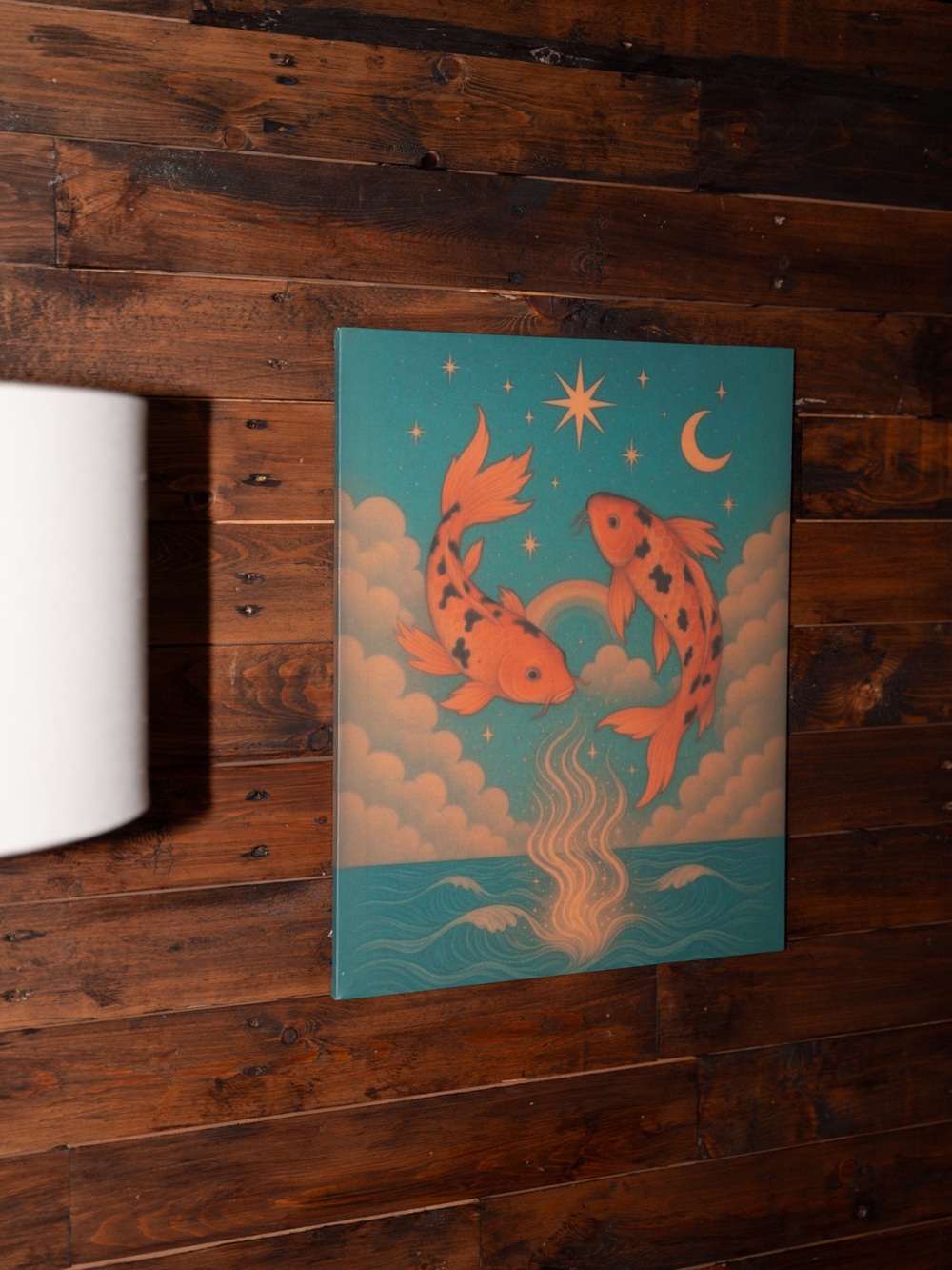Koi Fish Canvas Art Print Wall Decor Canadian Artist 16x20”